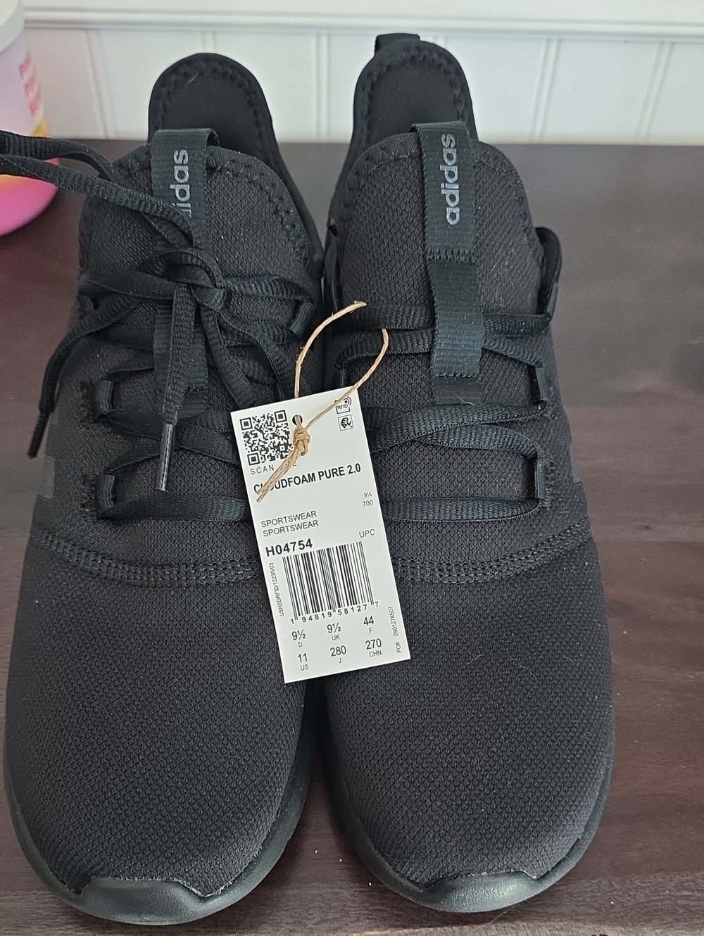 adidas Black Knit Cloudfoam Lace-Up Sneakers Women Sz 11.Not Bundle Deal
